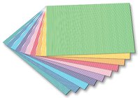 Motivkarton 300g/m², 50x70cm, 10 Bogen Streifen klein, 10-farbig sortiert