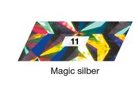 Holographische Folie 40cmx1m selbstklebend einseitig bedruckt Magic silber