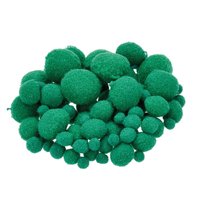 Pompons 375 Stück in den Größen 7, 10, 15, 20, 25 mm grün