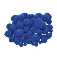 Pompons 375 Stück in den Größen 7, 10, 15, 20, 25 mm blau