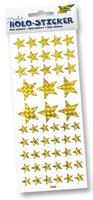 Holo-Sticker Sterne 2 Blatt sortiert gold/ silber