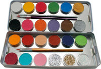 Eulenspiegel Metall-Palette 21 Farben +3 Glitzer Farben