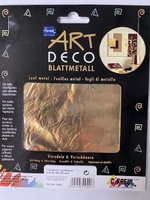 ART DECO Blattmetall 140x140mm 6 Blatt gold Quadrate