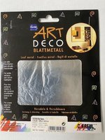 ART DECO Blatt Metall 6 Blatt 140x140mm silber